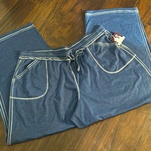 NWT Womens Gloria Vanderbilt Heather Blue Lounge Pants